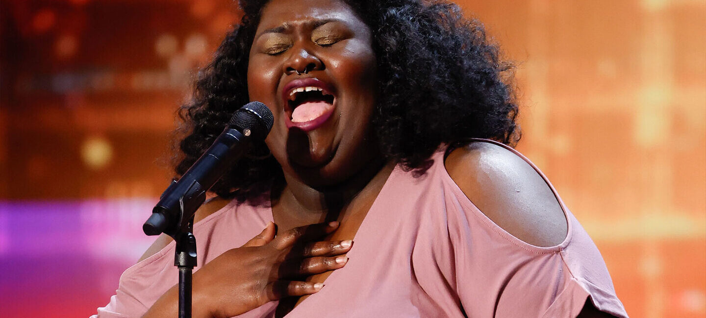 Lachuné performs during Season 18 Episode 5 of America’s Got Talent. (Photo by Trae Patton for NBC)