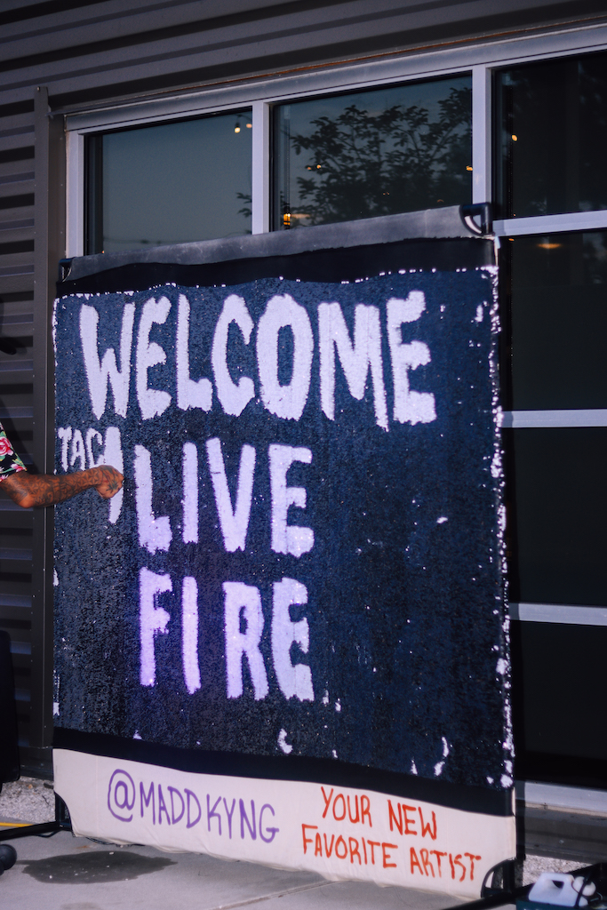 Live Fire sign created by artist Madd Kyng at the SEBAS Foundation Live Fire Event  (Photo by AM Photography)