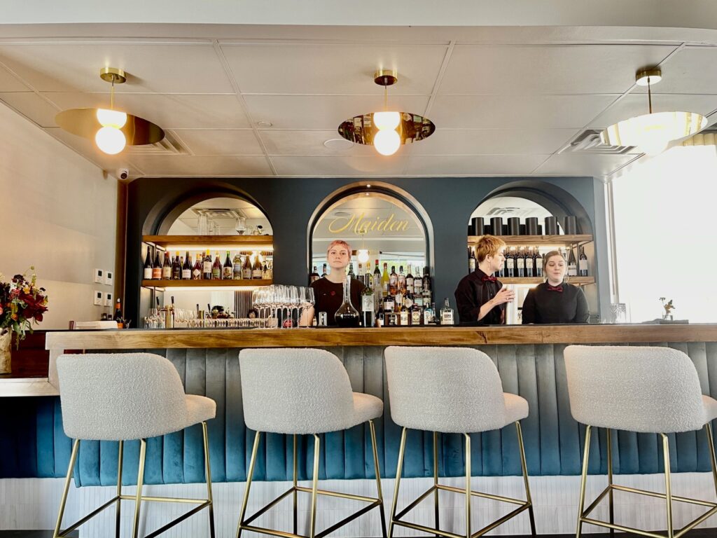 The lush interior of the new Maiden: Fine Plants & Spirits in Fort Worth certainly impresses. (Photo by Near Southside, Fort Worth)