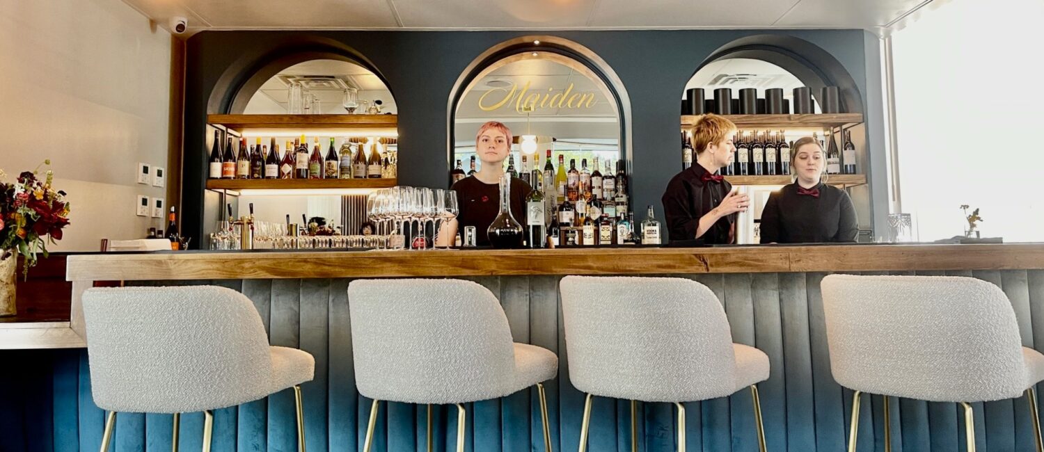 The lush interior of the new Maiden: Fine Plants & Spirits in Fort Worth certainly impresses. (Photo by Near Southside, Fort Worth)