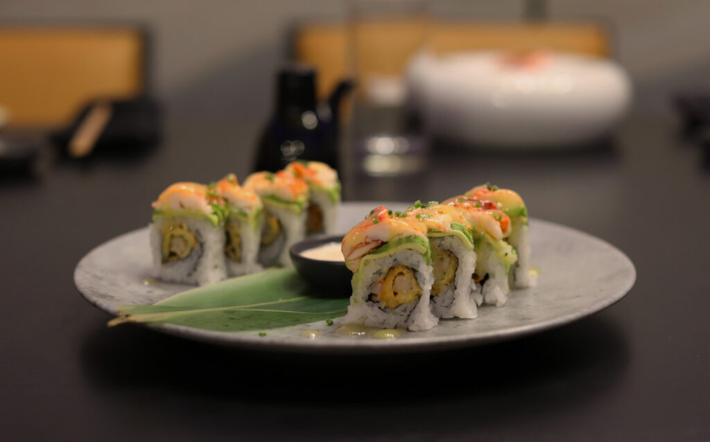 Sushi and sashimi created with fresh fish flown in from Japan. (Photo by Maria Diss)