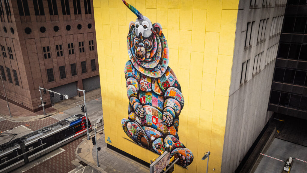 "We All Wear the Mask, But How Long Will It Last" by Louis Masai  (Photo by Egidio Narvaez Photography)