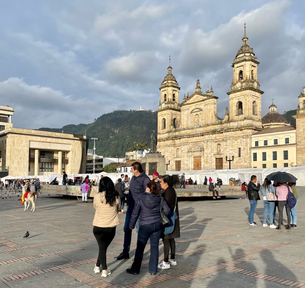 Plaza Bolivar in La Candelaria, the city center of Bogotá. (Photo by Cole Von Feldt)