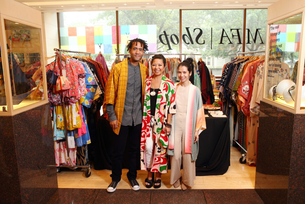 Josh & Tina Zulu, Kimono Zulu Collaboration Artist Uyen-My Pham at the MFAH Shop (Photo courtesy of the Museum of Fine Arts, Houston)