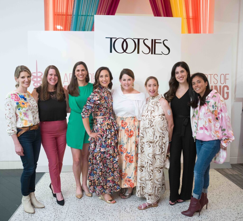 Rachel High, DO; Jennifer Garrison, DO; Dr. Emily Rutledge; Dr. Danielle Antosh; Dr. Kathleen Borchardt; Dr. Rachel Bishop; Dr. Lia Miceli; Isabel Alvarez at The Arts of Healing's Women in Medicine fashion event (Photo by Daniel Ortiz)