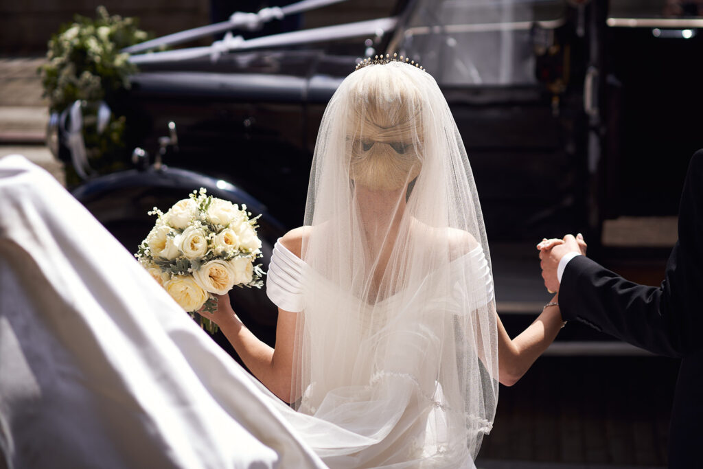 Skylar Pinchal's hair stylist for her wedding was Frédéric Pavard of Alexandre de Paris (Chris Allerton Photography)