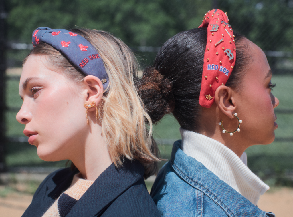 The Lele Sadoughi X MLB Collaboration capsule collection, online only, launched on the first day of summer. 