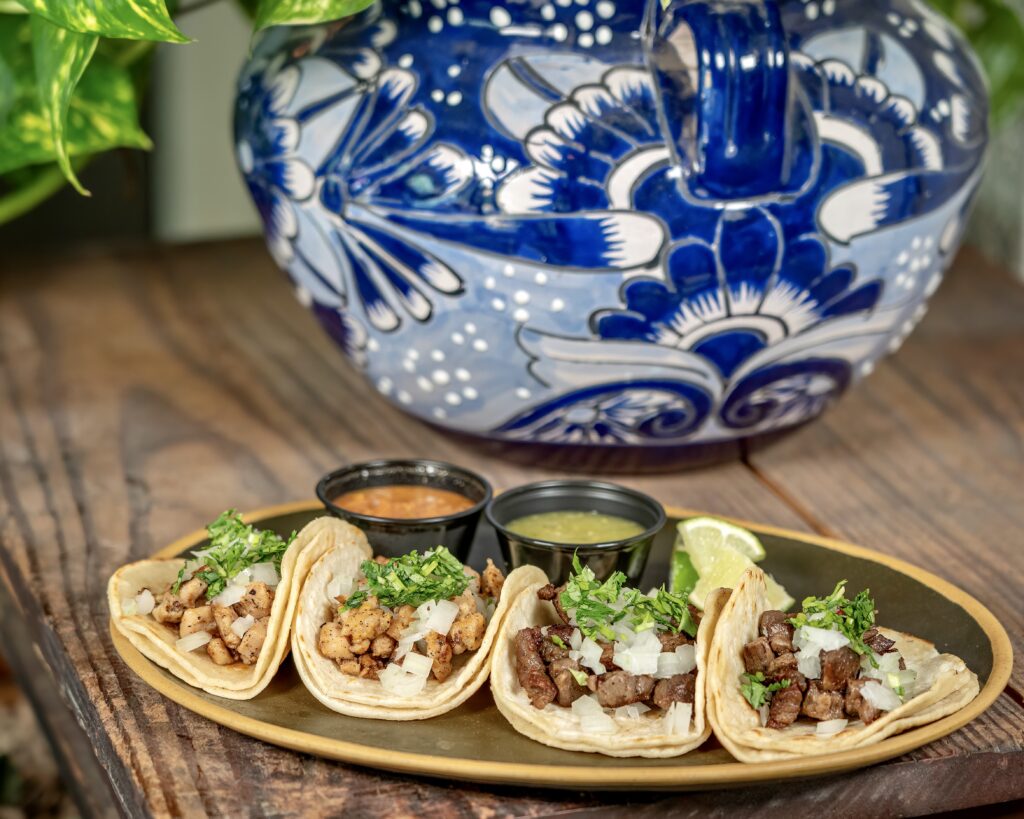 There are more than a half dozen varieties of tacos at the new Verde Garden restaurant. (Photo by by Dustyn Zenner)
