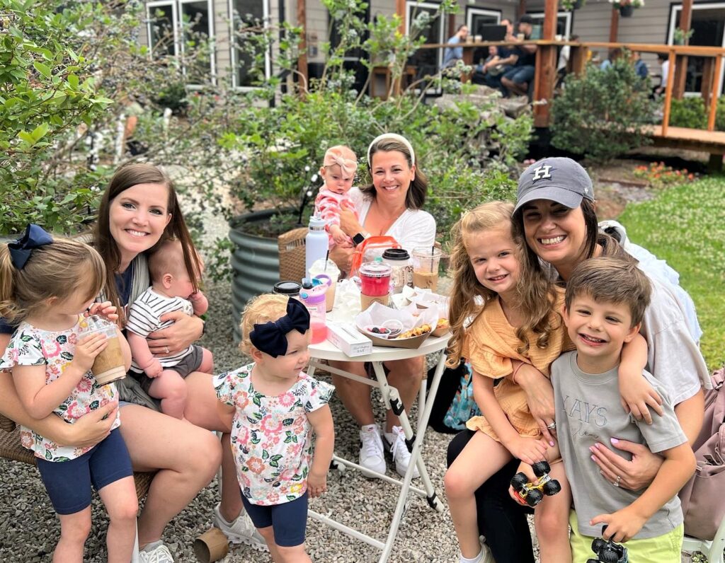 Mothers and kids enjoy time together at new coffee shop  called HeBrews Coffeehouse The Woodlands. (Photo courtesy HeBrews Coffeehouse) 