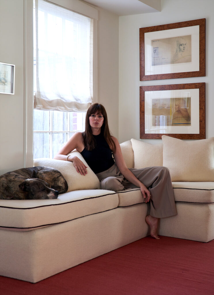 Olivia Persia with her rescue pup Reno. (Photo by Pär Bengtsson)