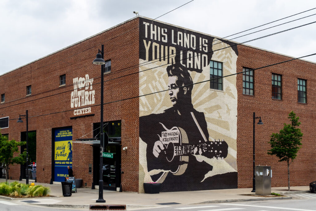 Exterior view of the Woody Guthrie Center, Tulsa, Oklahoma (Courtesy Woody Guthrie Center)