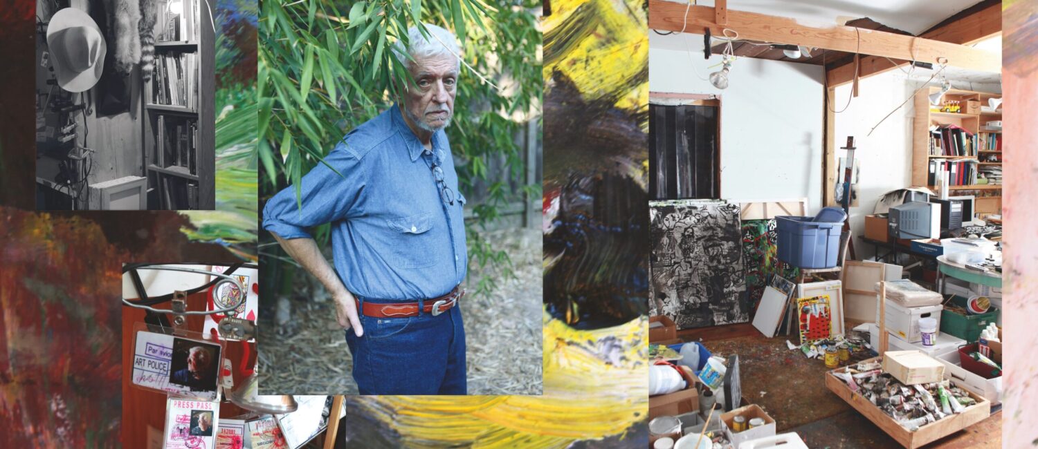 Dick Wray’s impact on the Houston art scene shouldn’t be overlooked. (Photo by Jenny Antill Clifton. Collage by Tatiana Massey)