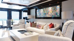 Tilman Fertitta’s office on his superyacht Boardwalk