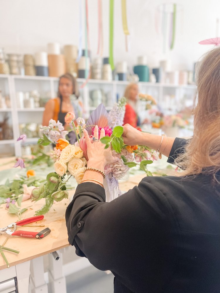 Barbie – The Floral Bar in Southlake is hosting a Barbie Party of floral arrangements.
