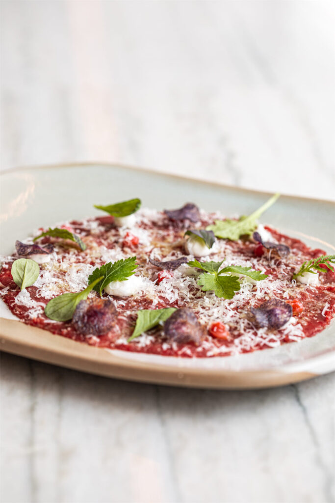 Margaret's features bites like beef tenderloin carpaccio. (Courtesy)