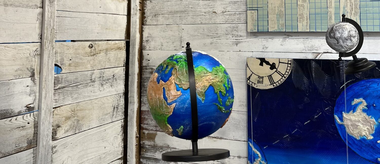 Brittany Ellis's "Space to Earth," 2023, was inspired by the evolution of the planet and Houston's connection to space (Photo by Brittany Ellis)