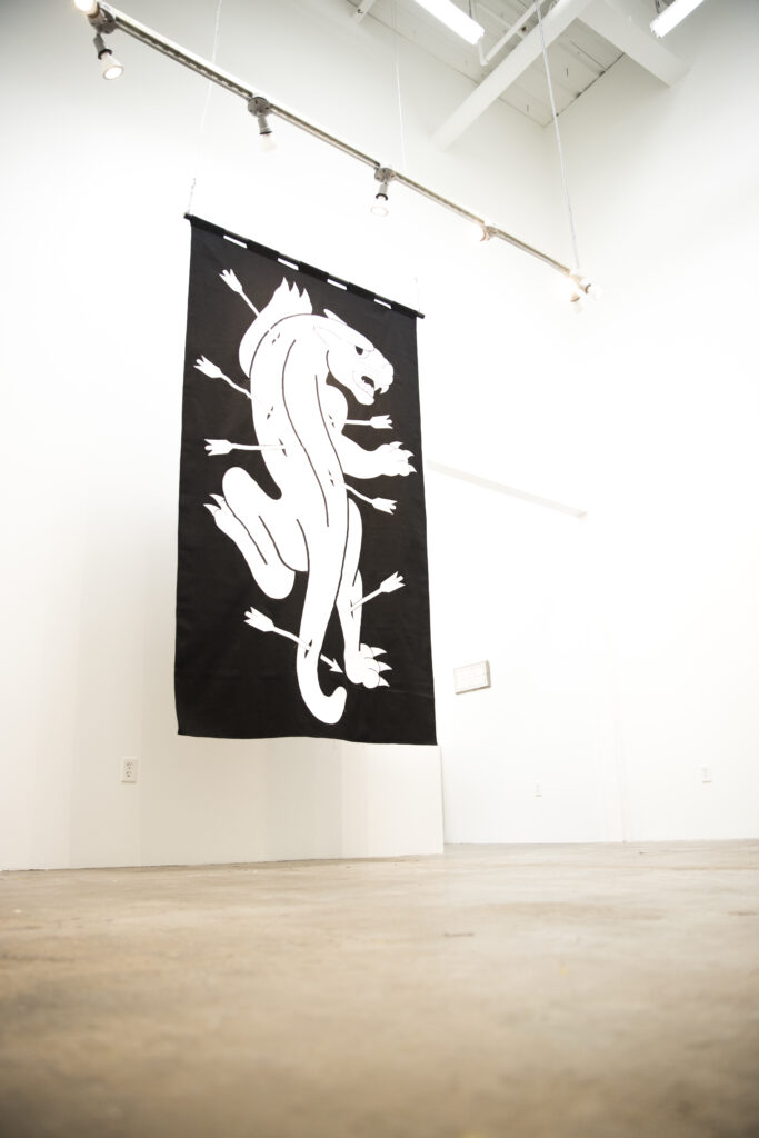 "Panther & Arrows" by Christopher Martin at "I, Ruby: Vol. 1" (Photo by Hung Ngo)