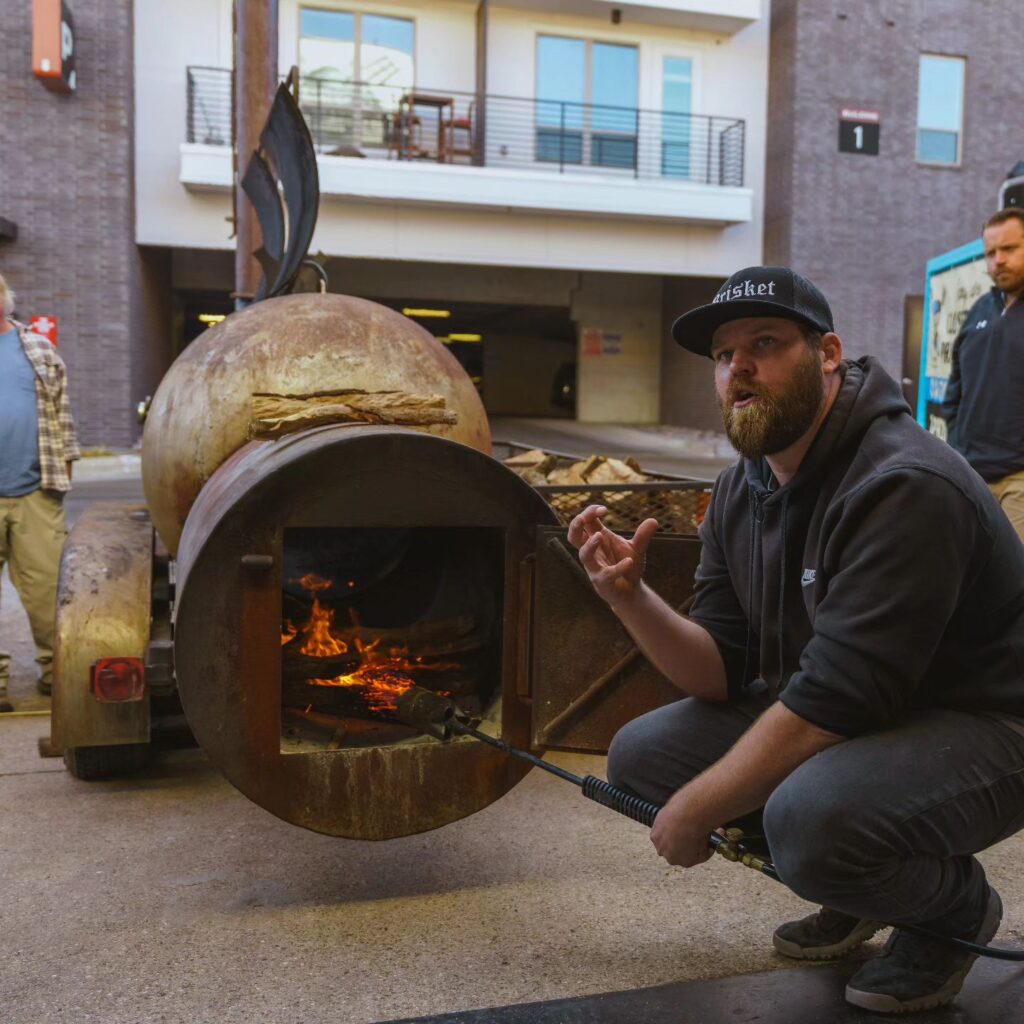 Dayne's Craft Barbecue pitmaster and owner Dayne Weaver leads one of his brisket 101 classes.