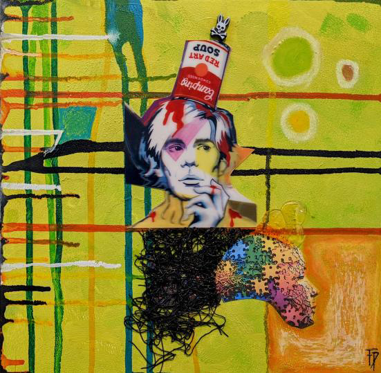 Fabrice Plantard's work utilizes Andy Warhol as inspiration, as the iconic artist is thought to have had autism, just like many of the kids visiting "Multi-Zen-Sery" at The Alta Arts (Photo by Brittany Ellis)