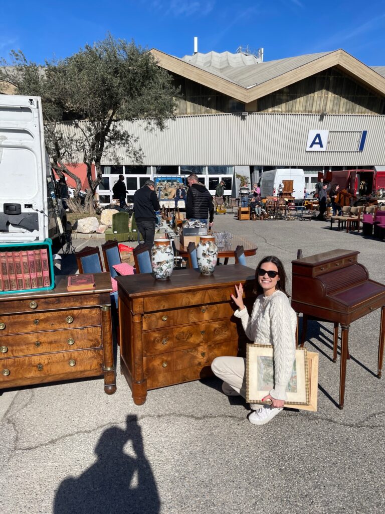 Lily Barfield of Lily Vintage Finds on the search for antiques in Paris in advance of her pop-up sale at Lott Hall in Hermann Park.