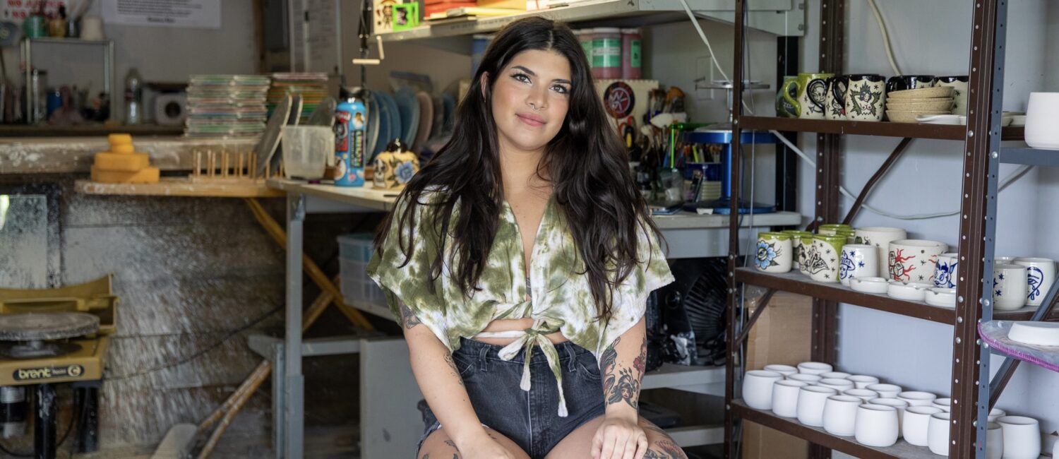 Artist Nadia Rosales, creator of “Smokey Memory” (Photo by Alicia Claytor)