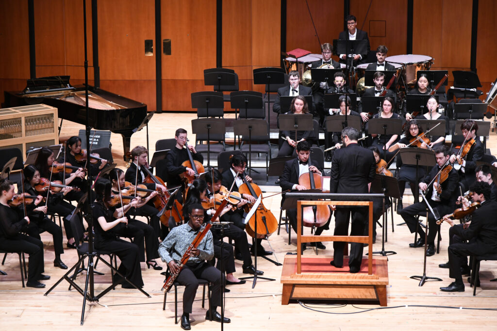 The TMF Orchestra performing the final concert at the Texas Music Festival (Photo by Jeff Grass)