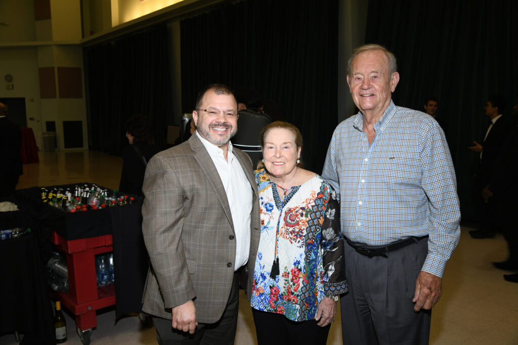 TMF director Alan Austin, piano series underwriters Sharon & Robert Lietzow at the Texas Music Festival (Photo by Jeff Grass)
