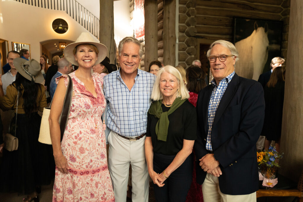 Kristen Habich, Myron Blalock, Janet Clark, Steve Newton at the Memorial Hermann Foundation friend-raising events in Aspen. (Photo by Daniel Ortiz)