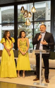 Board president Jhakees Napolitano at the Institute of Hispanic Culture of Houston gala preview party held at CAM Studio. (Photo by Pablo Delgado of Metanoia Films)