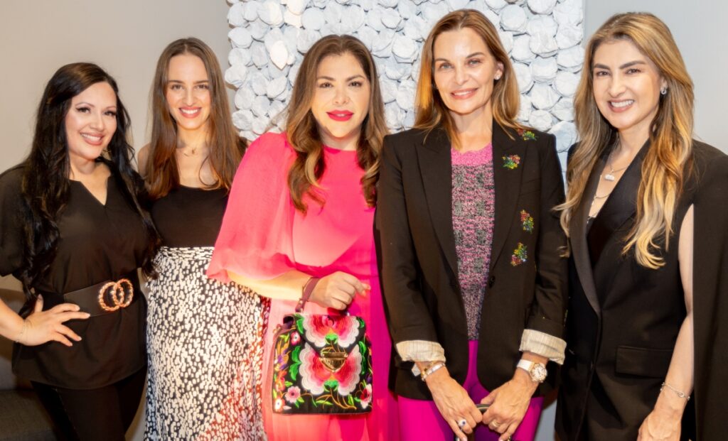 Micheline Newall and friends at the Institute of Hispanic Culture of Houston preview party held at CAM Studio. (Photo by Pablo Delgado of Metanoia Films)