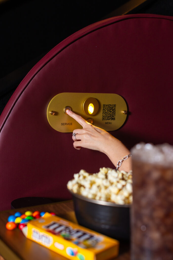 Order cinema snacks straight to your recliner with just the touch of a button.