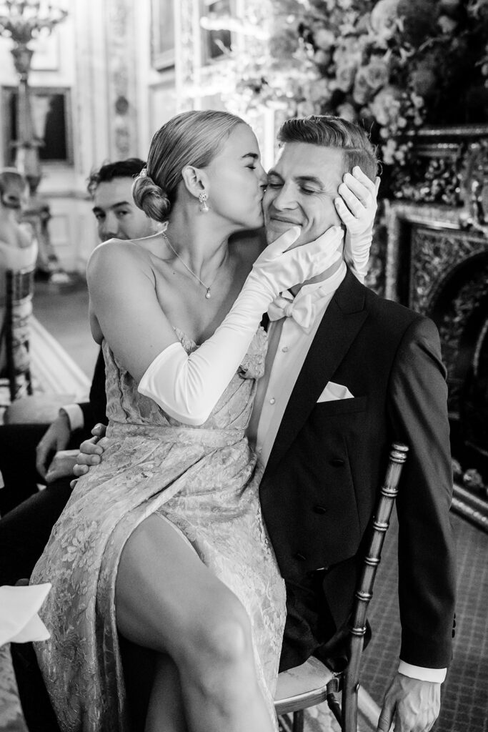 Guests at Lancaster House London for the Skylar Pinchal and Oliver Coysh wedding celebration. 