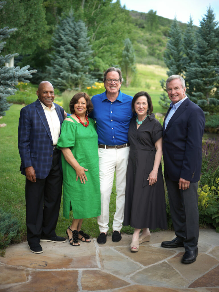 Sam & Valerie Golden, Will Galtney, Anne Neeson, Edd Hendee at the Memorial Hermann Foundation friend-raising events in Aspen. (Photo by Daniel Ortiz)