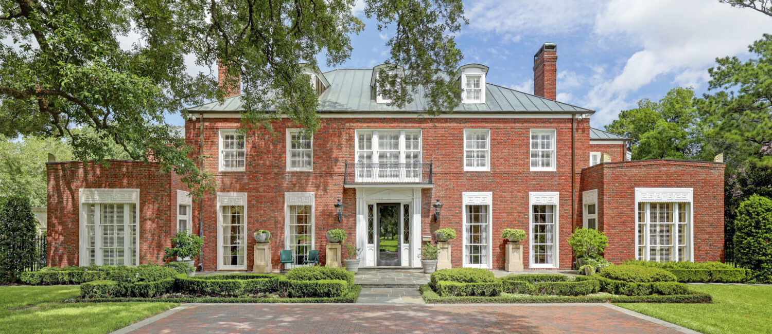 The Birdsall Briscoe home, circa 1937, at 3425 Sleepy Hollow Court in River Oaks, hits the market with a $13.5 million price tag. (Photo by TK Images/Courtesy of Compass)