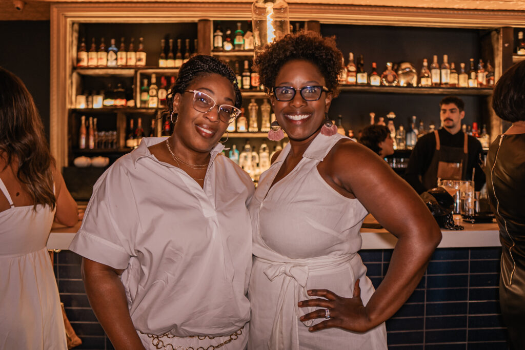 Veronica C. Jefferson, Toni Walton at the PS-21 Bastille Day soirée benefiting March of Dimes. (Photo by Harold Cua) 
