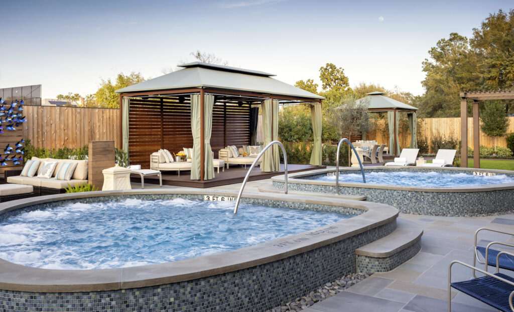 Soaking pools at The Trellis spa at the award-winning Houstonian Hotel, Club and Spa.