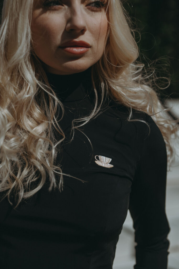 The Tea Time top was inspired by Lee's mother, who enjoys daily afternoon tea.