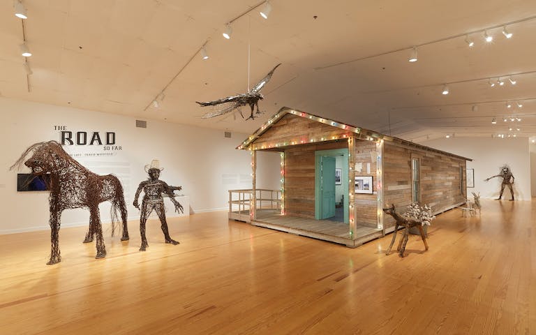 The Station Museum of Contemporary Art, founded by Ann and Jim Harithas, presented "The Road So Far" in 2021, a two-person exhibition showcasing the work of artists Jesse Lott and Travis Whitfield. The exhibition was curated by the late Ann Harithas. (Courtesy Station Museum of Contemporary Art, Houston)