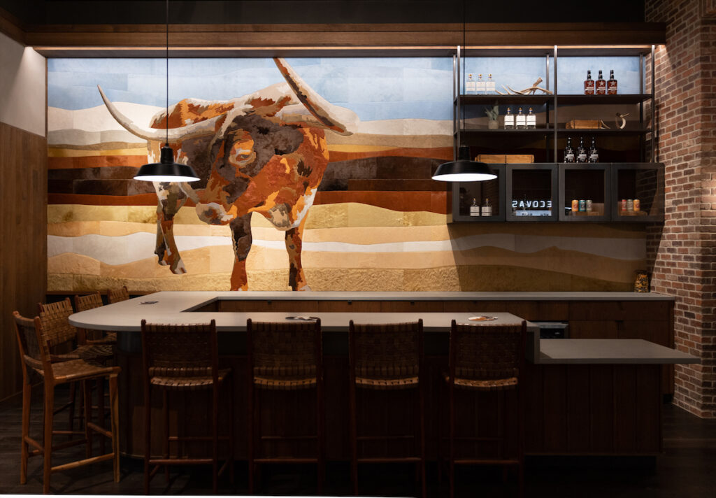 Grab a complimetary sparkling water or locally-brewed beer at Tecovas' second Dallas store. (courtesy of NorthPark Center)