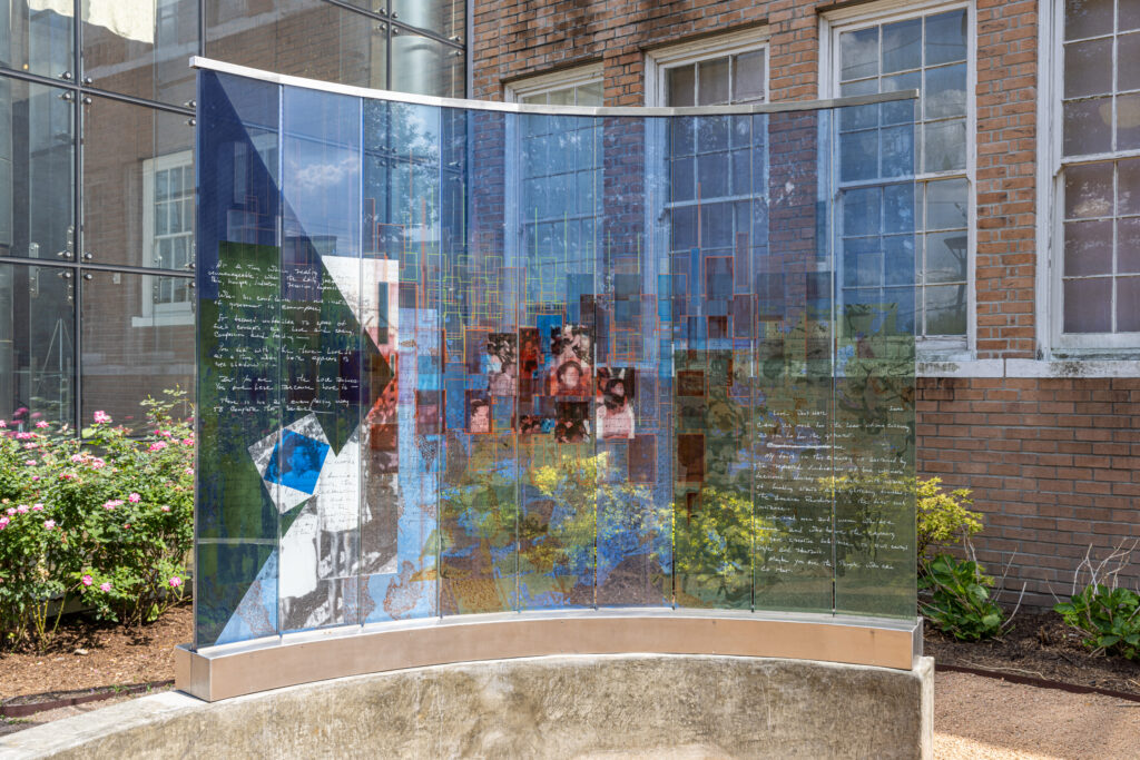 "The Meditative Space" features a grid design that was inspired by old maps from Houston's historic Fourth and Fifth Ward neighborhoods. (Photo by Alex Barber)