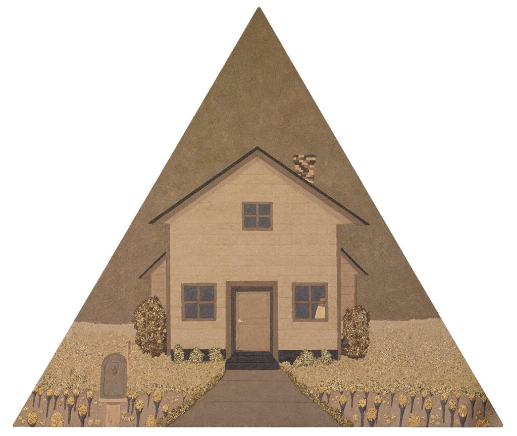 Wayne Gilbert's "Last House on the Block," 2006, human remains and gel, 96 x 96 inches