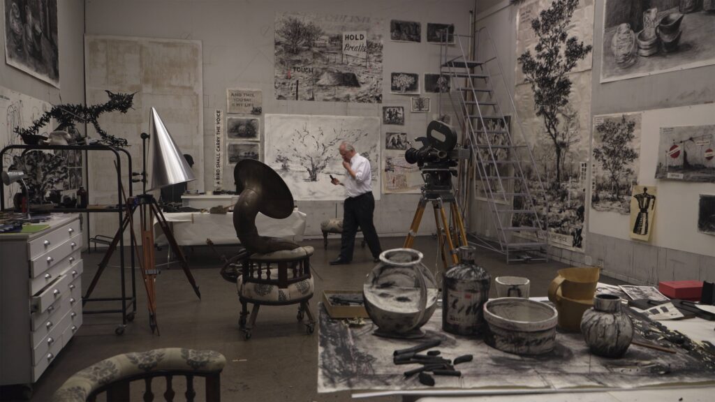 William Kentridge, from the film series "Self Portrait as a Coffee Pot," 2020. (Courtesy William Kentridge and Museum of Fine Arts, Houston)