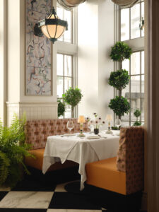 A cozy corner booth at Mister Charles. (Photo by Douglas Friedman)