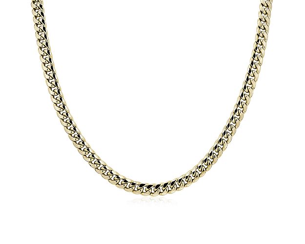 22" Miami Cuban Link Chain In 14k Yellow Gold (6 Mm)