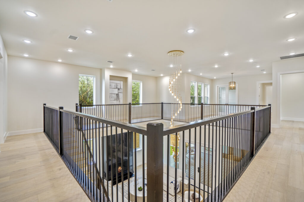 The second floor aerie n the home at 951 Byrne Street in Houston's Woodland Heights neighborhood.