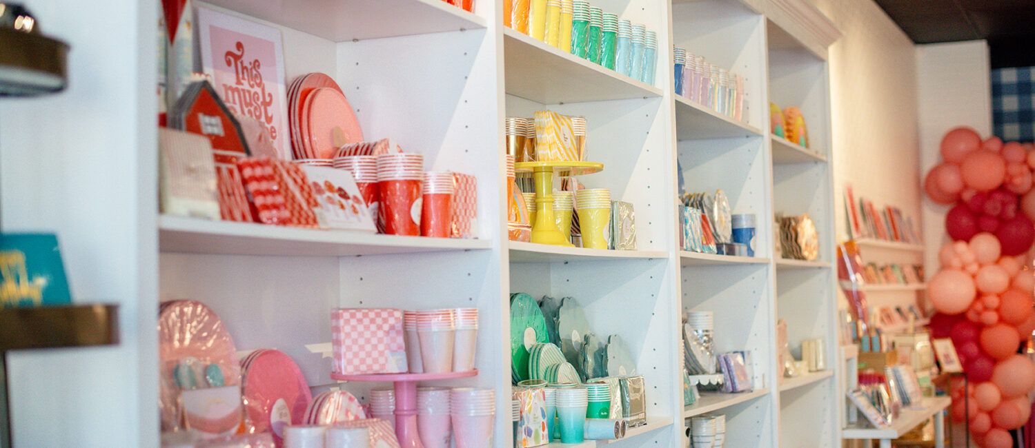 A wide variety of paper goods for events are in stock at Jen Loves Paper. (Photo by Jen McDonald)