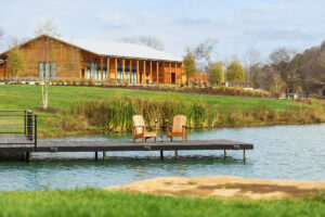 Exterior of Event Center and Lake Mishkin