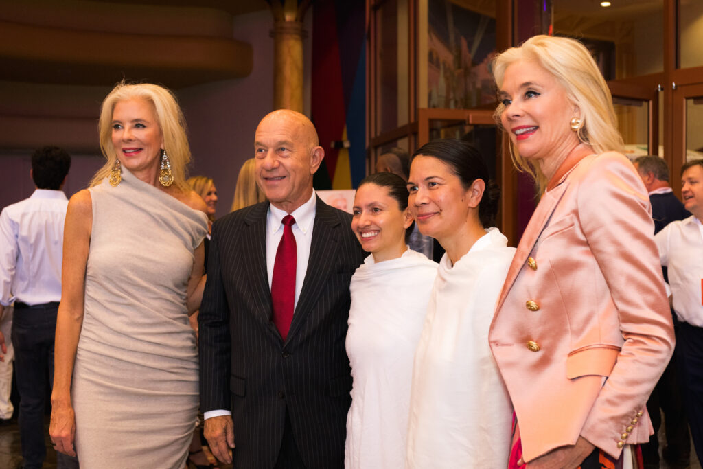 Animal rights advocate State Senator John Whitmire joins Tama Lundquist,  Sadhvi Anubhuti, Sadhvi Siddhali Shree, Tena Lundquist Faust at the premiere of 'For the Animals.'