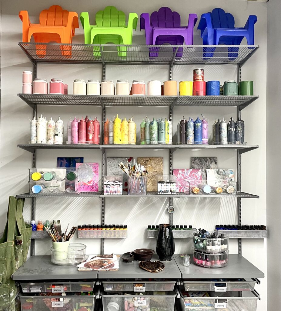 Kids art classes are stocked and ready to welcome the neighborhood. (Photo by Courtney Dabney)