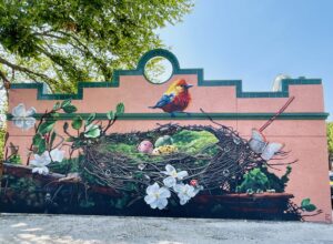 House – The Birds and the Bees mural by artist Jimmy Joe Jenkins. (Photo by Courtney Dabney)